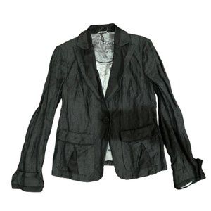 Luisa Cerano Women's Black Shimmery One Button Long Sleeve Blazer Size 10 NWOT